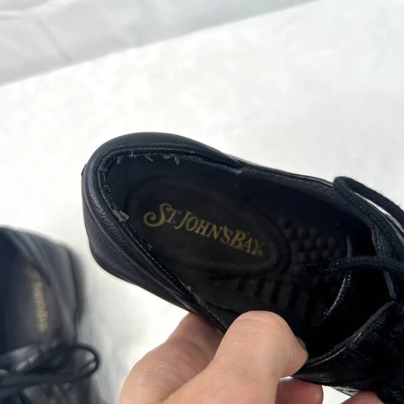 St‎ Johns Bay Lace Up Black Comfort Shoe Women's Size 5 - Picture 6 of 8